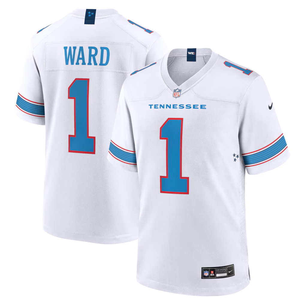 Men's Tennessee Titans Cameron Ward Nike White  Jersey