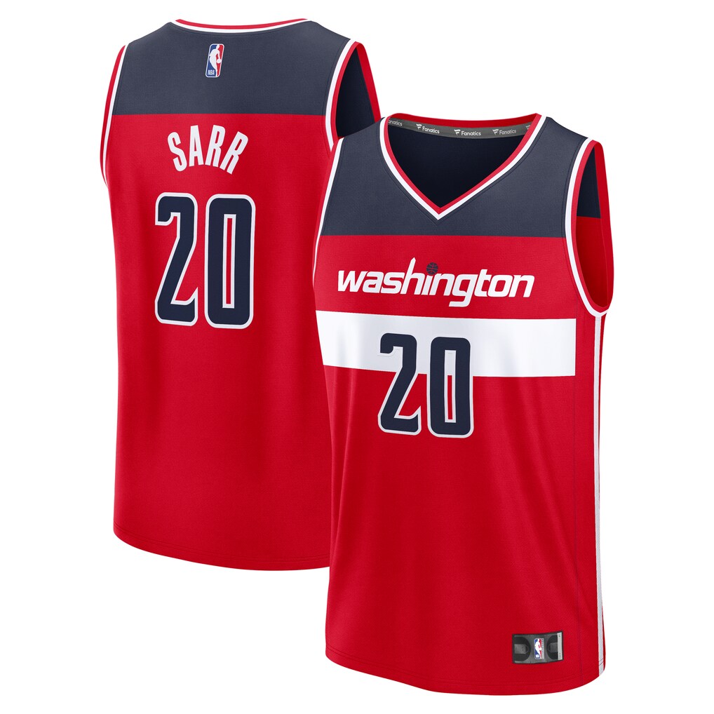 Men's Washington Wizards Alex Sarr Fanatics Red Fast Break Replica Jersey - Icon Edition