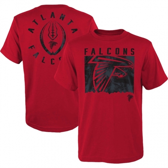 Men's Atlanta Falcons Red Preschool Liquid Camo Logo T Shirt