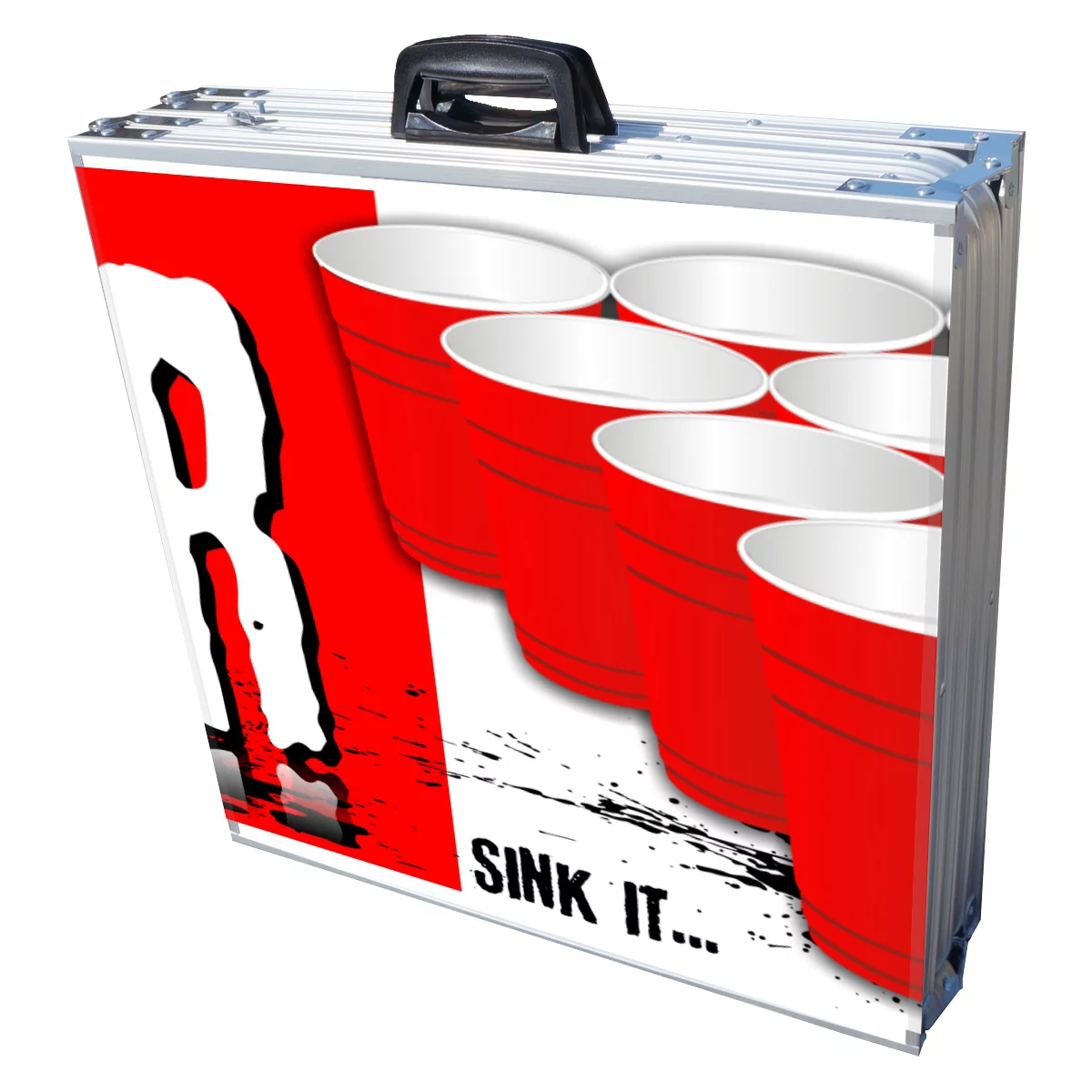 8-Foot Professional Beer Pong Table w/ Cup Holes & LED Glow Lights - Beer Pong Edition - Curated Treasures Market