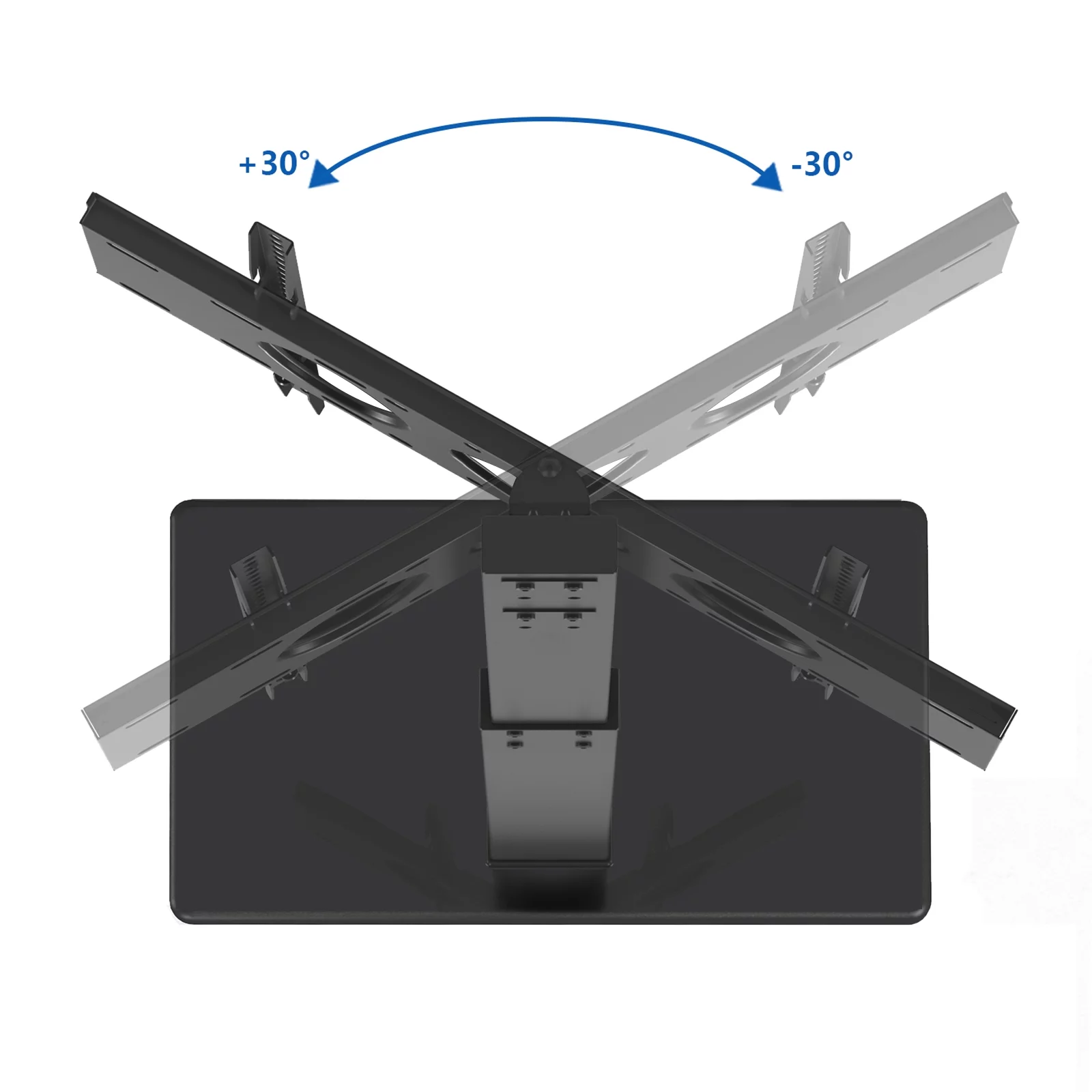 Modern Floor TV Stand for TVs up to 65 inch with Swivel Mount, Black