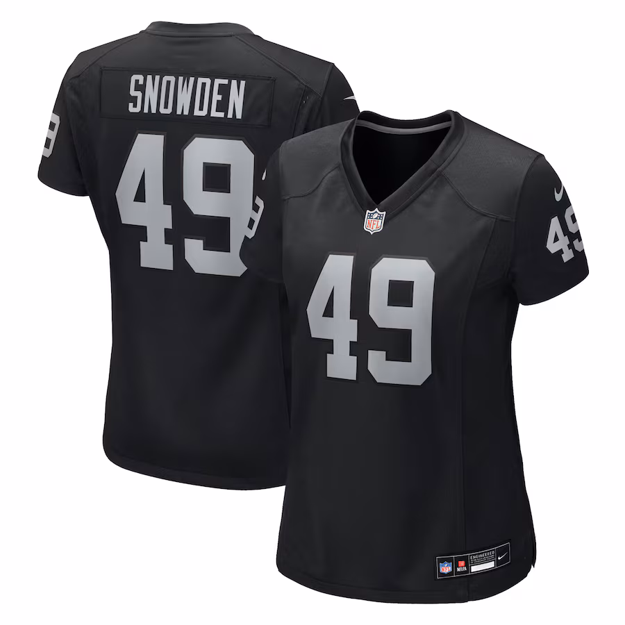Women's Las Vegas Raiders Charles Snowden Nike Black Team Game Jersey