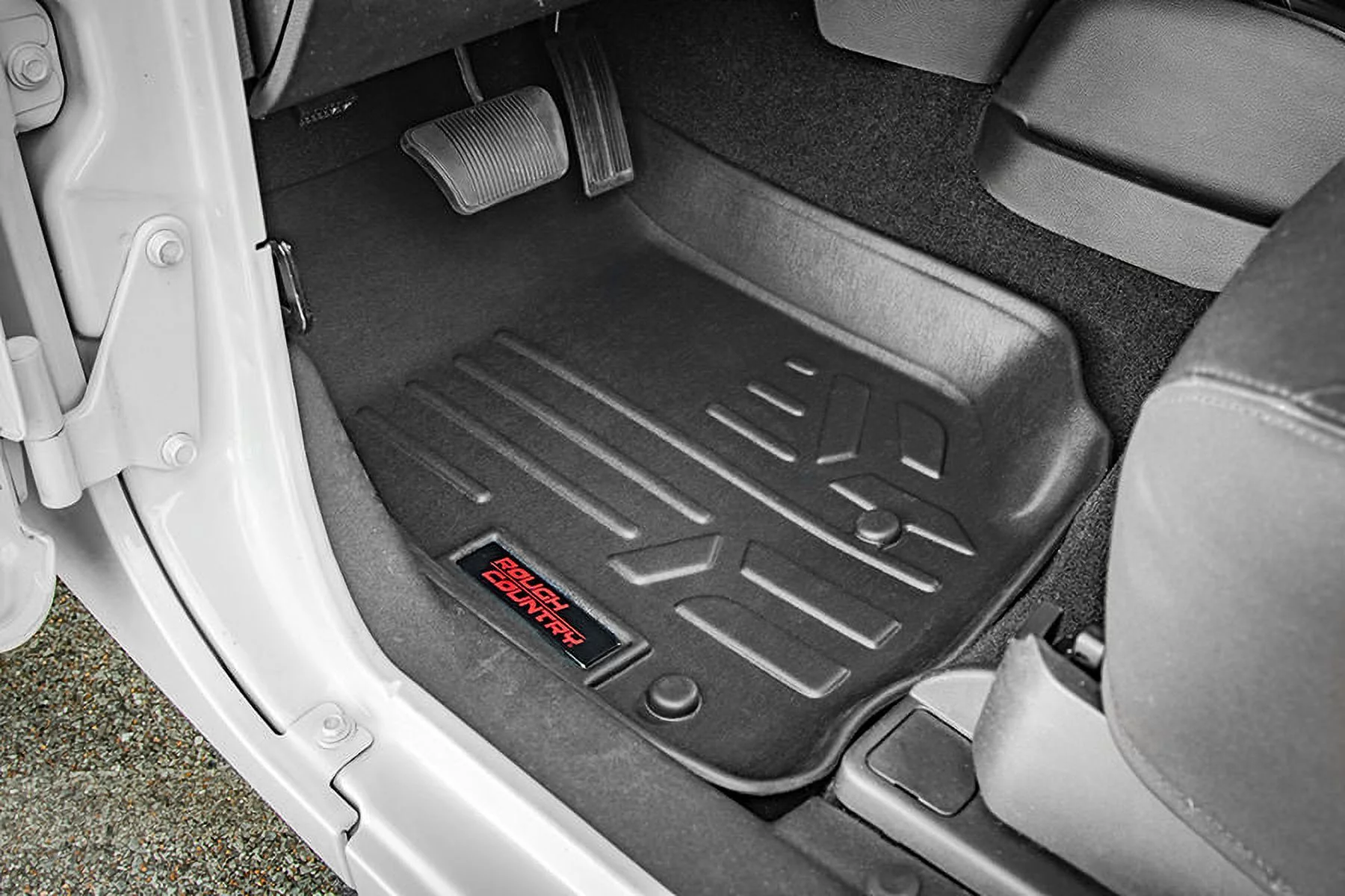 Rough Country Front Floor Mats for 2007-2013 Jeep Wrangler JK - M-6141 - Curated Treasures Market