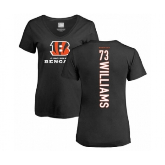 Football Women's Cincinnati Bengals #73 Jonah Williams Black Backer T-Shirt