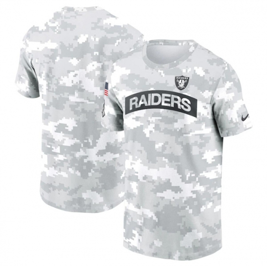 Men's Las Vegas Raiders 2024 Arctic Camo Salute To Service Performance T-Shirt