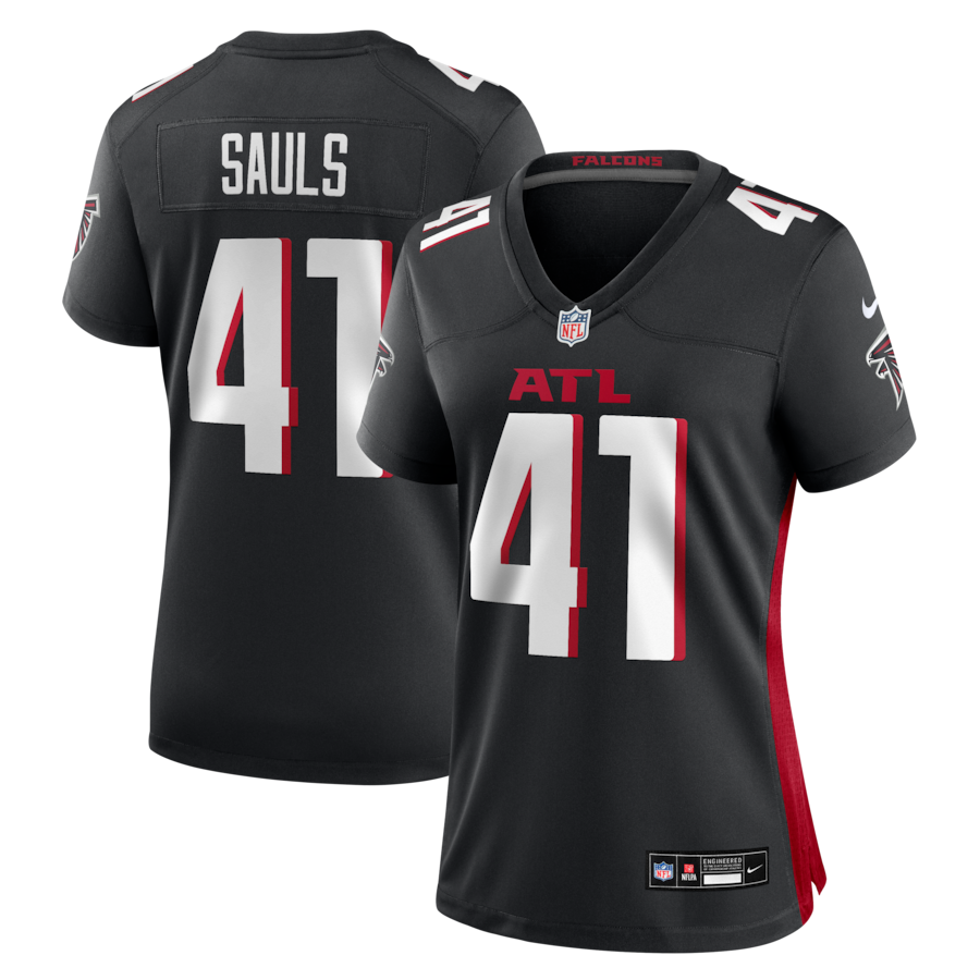 Women's Atlanta Falcons Ben Sauls Nike Black Team Game Jersey
