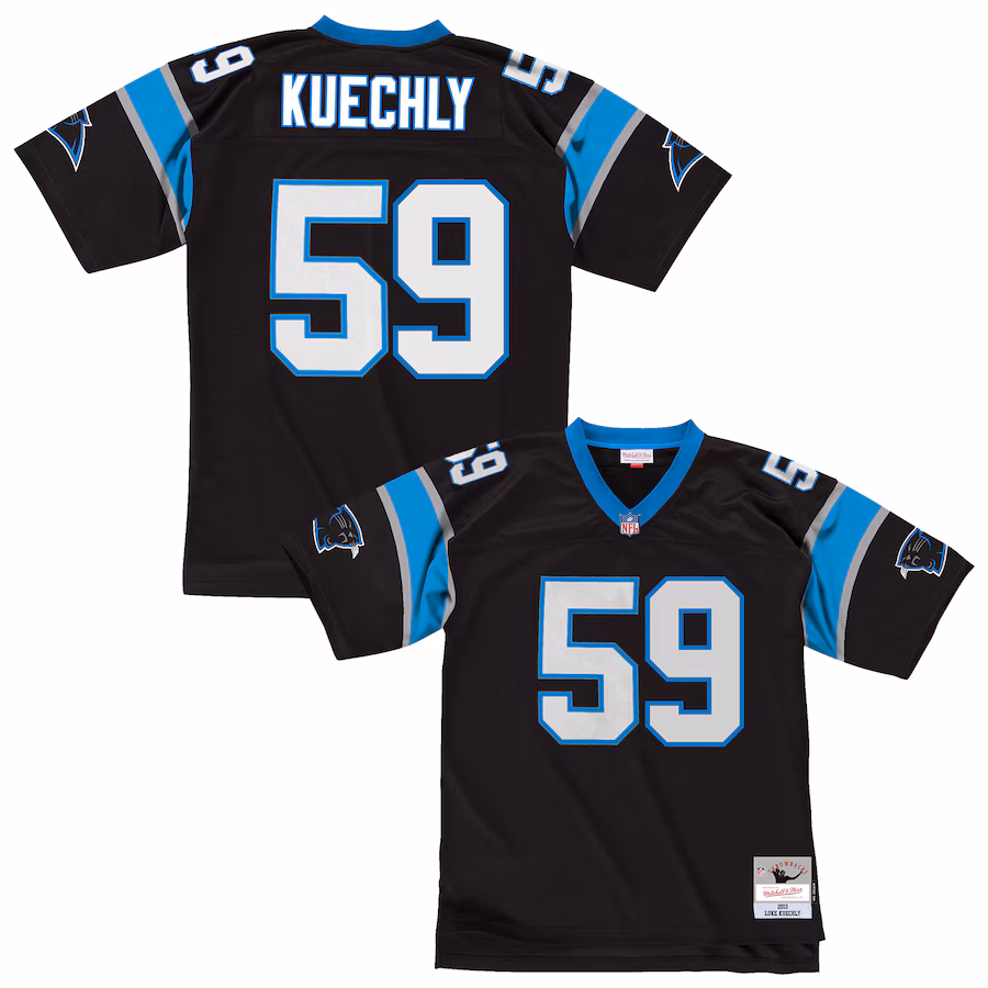 Men's Carolina Panthers Luke Kuechly Mitchell & Ness Black 2013 Legacy Throwback Replica Jersey