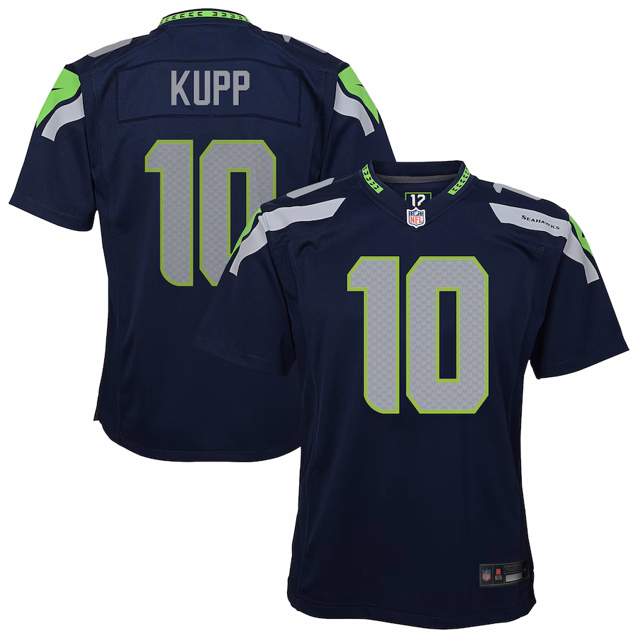 Youth Seattle Seahawks Cooper Kupp Nike College Navy Game Jersey