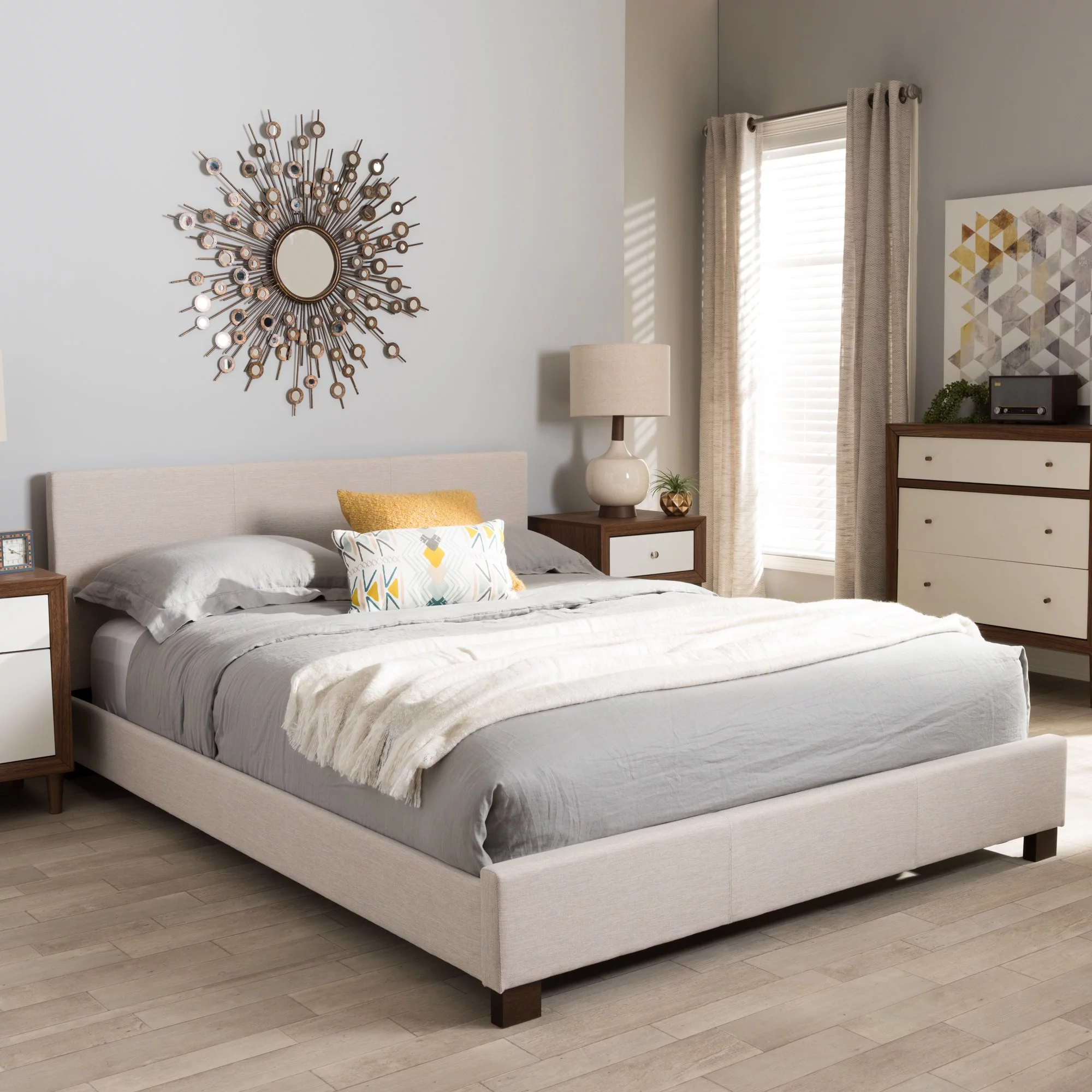 Porch & Den  Victoria Park Cordova Contemporary Upholstered Platform Bed