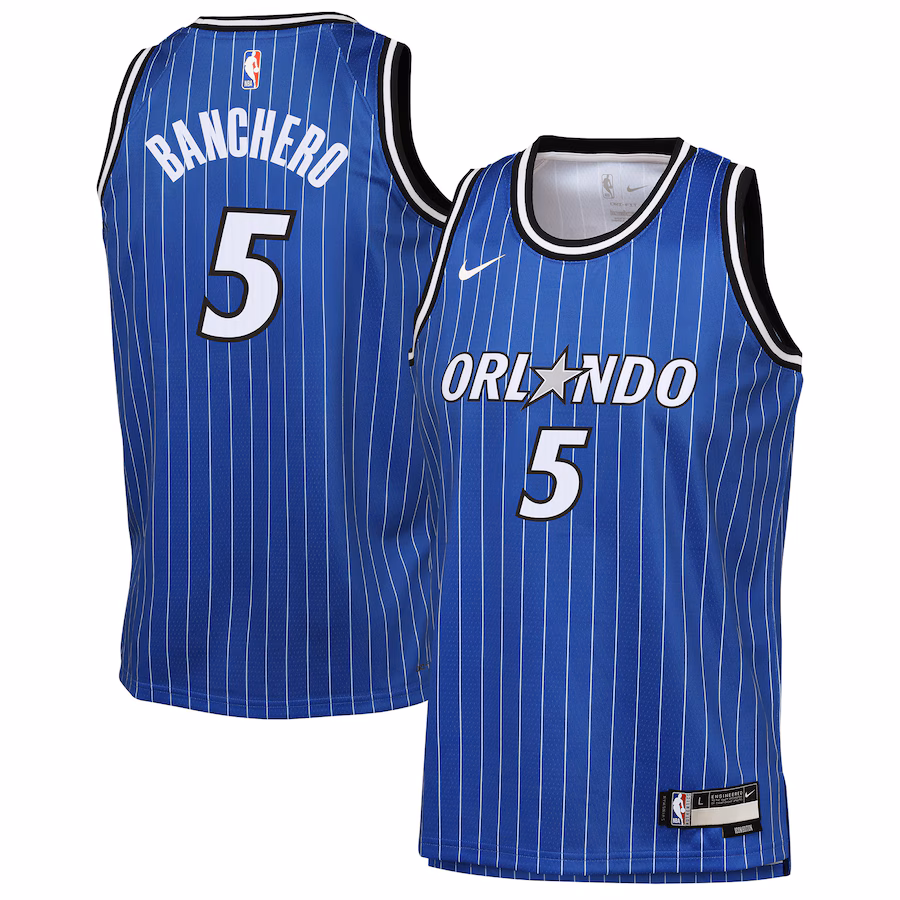 Youth Orlando Magic Paolo Banchero Nike Blue Icon Edition Swingman Jersey