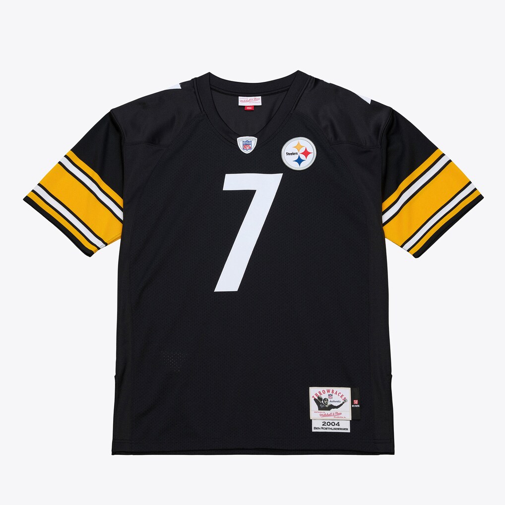 Men's Pittsburgh Steelers Ben Roethlisberger Mitchell & Ness Black 2004 Authentic Throwback Jersey
