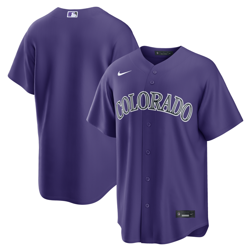 Men's Colorado Rockies Nike Purple Alternate Replica Jersey