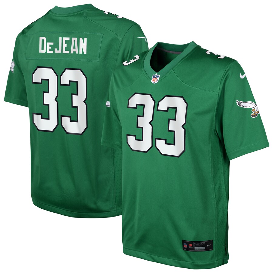 Youth Philadelphia Eagles Cooper DeJean Nike Kelly Green Alternate Game Jersey