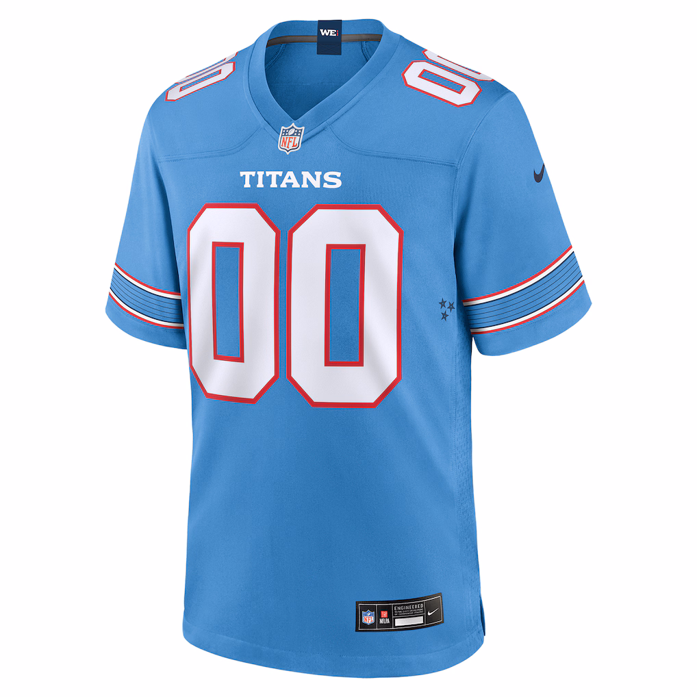 Men's Tennessee Titans Nike Light Blue  Custom Jersey