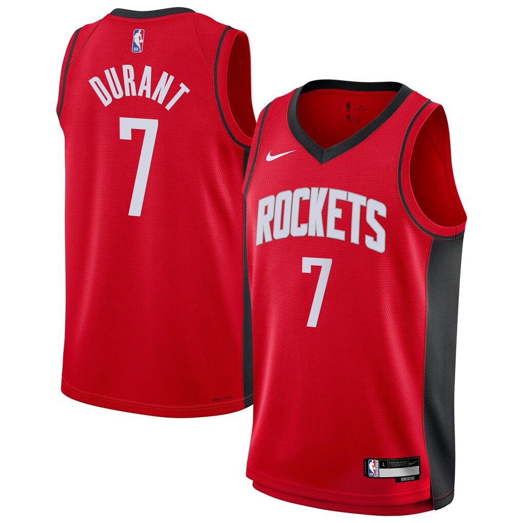 Youth Houston Rockets Kevin Durant Nike Red Swingman Jersey - Icon Edition