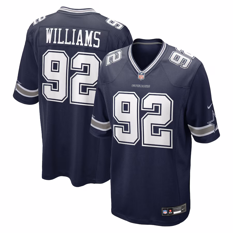 Men's Dallas Cowboys Quinnen Williams Nike Navy Team Game Jersey
