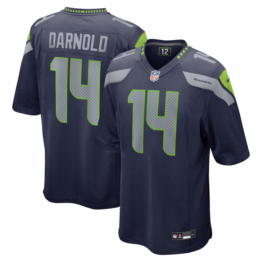 Youth Seattle Seahawks Sam Darnold Nike College Navy Team Game Jersey