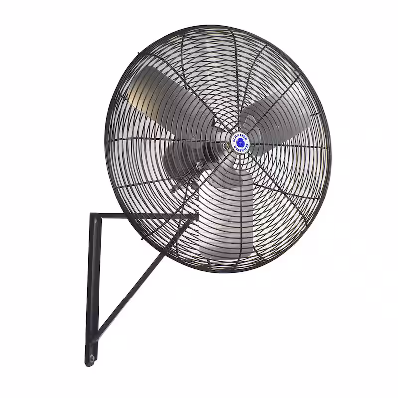 24 in. Black Oscillating Wall Mounted Fan
