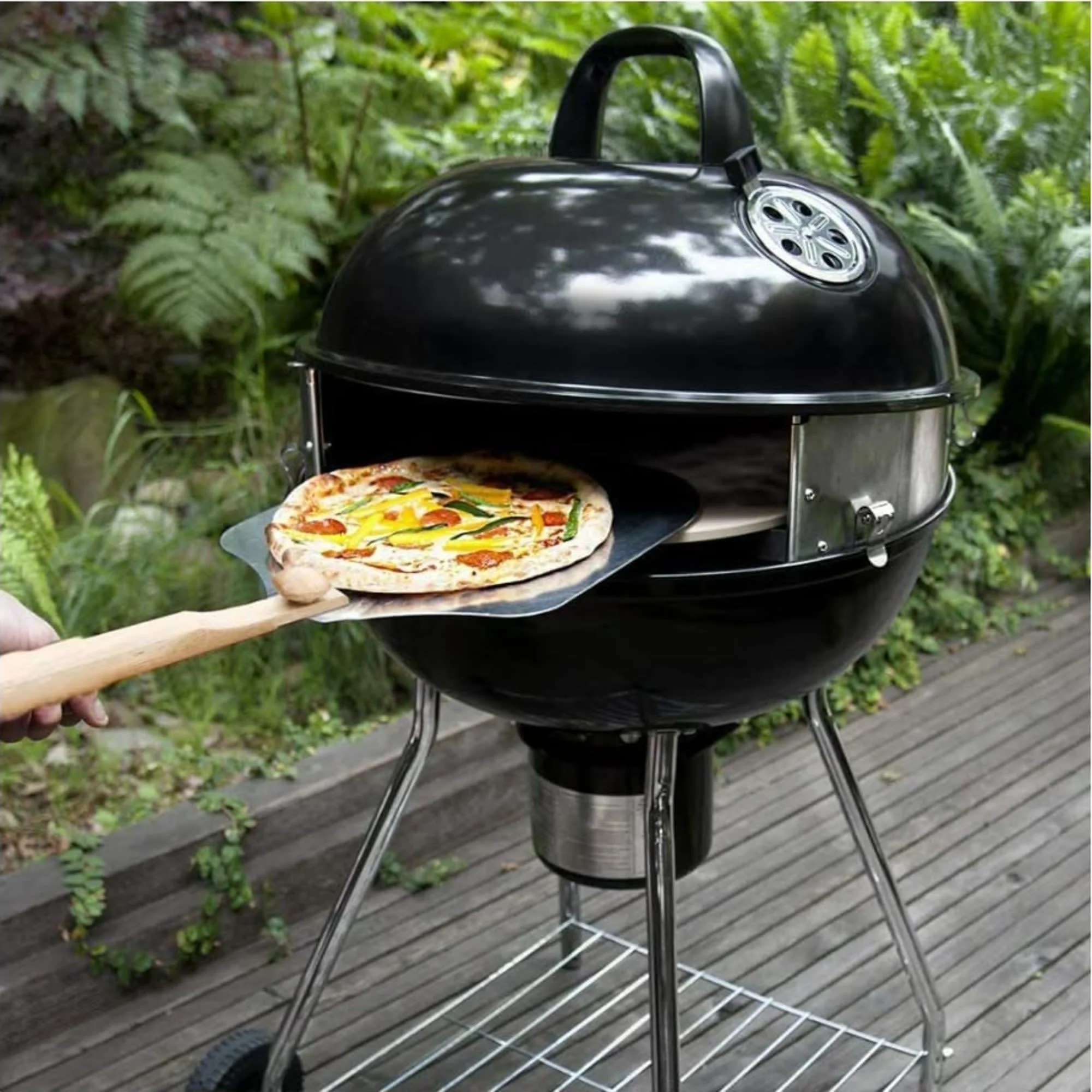 Pizzacraft PizzaQue Pizza Kit for Kettle Grills, Black