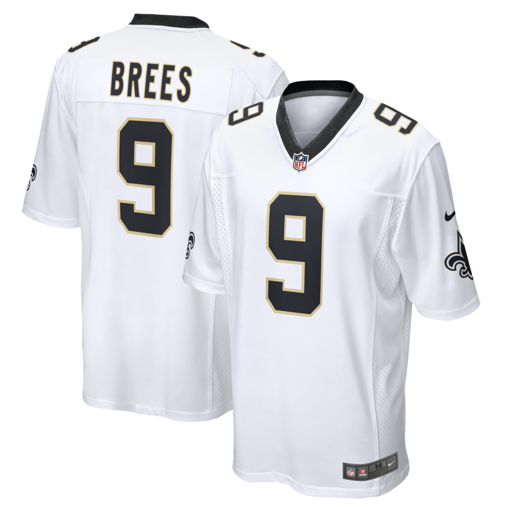 Men's New Orleans Saints Drew Brees Nike White Game Jersey