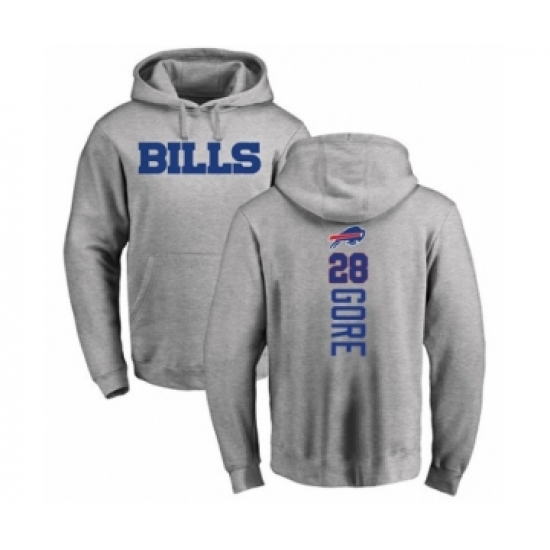 Football Buffalo Bills #28 Frank Gore Ash Backer Pullover Hoodie