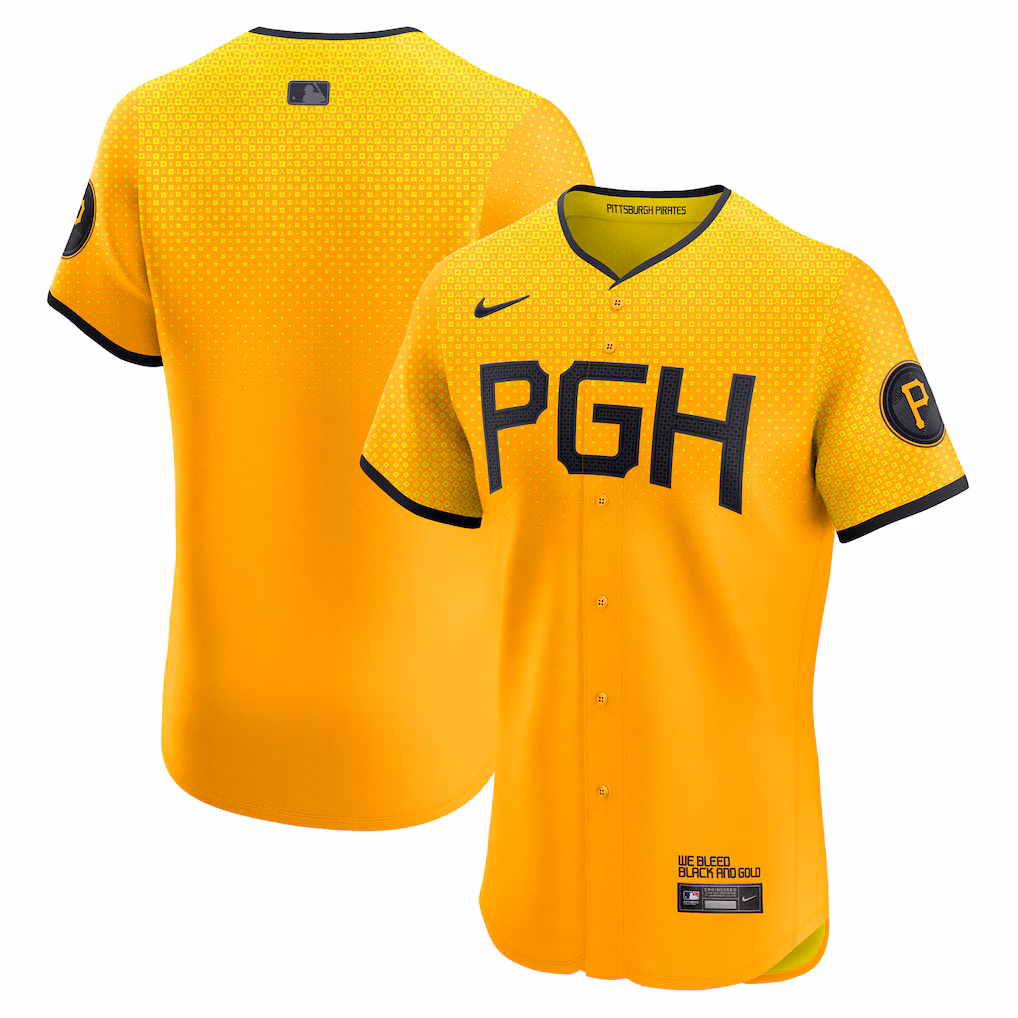 Men's Pittsburgh Pirates Nike Gold City Connect  Elite Jersey