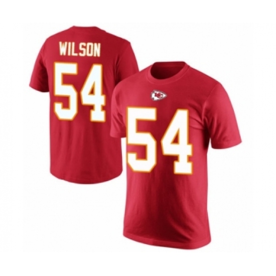 Football Men's Kansas City Chiefs #54 Damien Wilson Red Rush Pride Name & Number T-Shirt