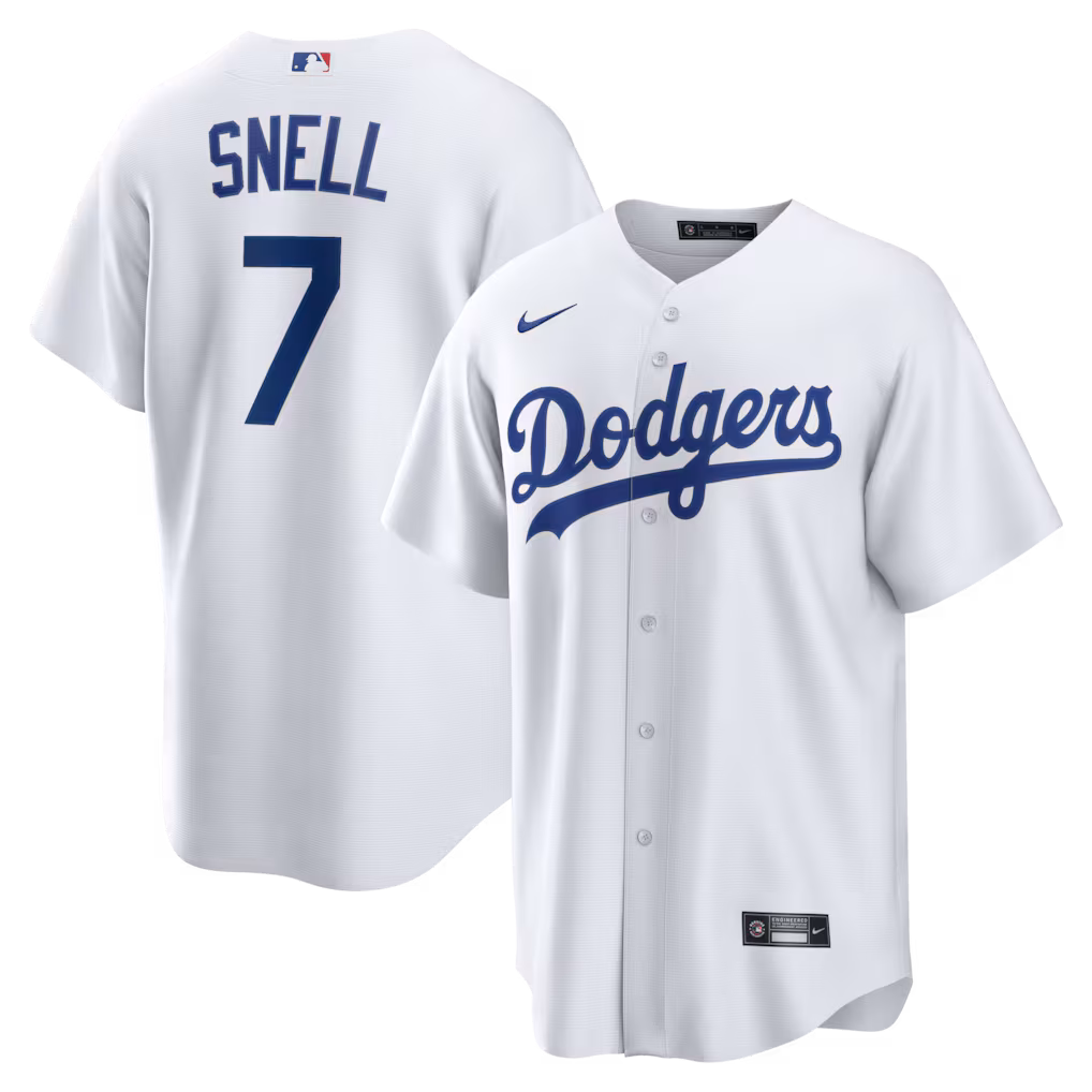 Men's Los Angeles Dodgers Blake Snell Nike White Home Replica Jersey