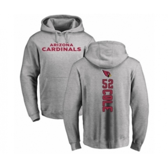 Football Arizona Cardinals #52 Mason Cole Ash Backer Pullover Hoodie