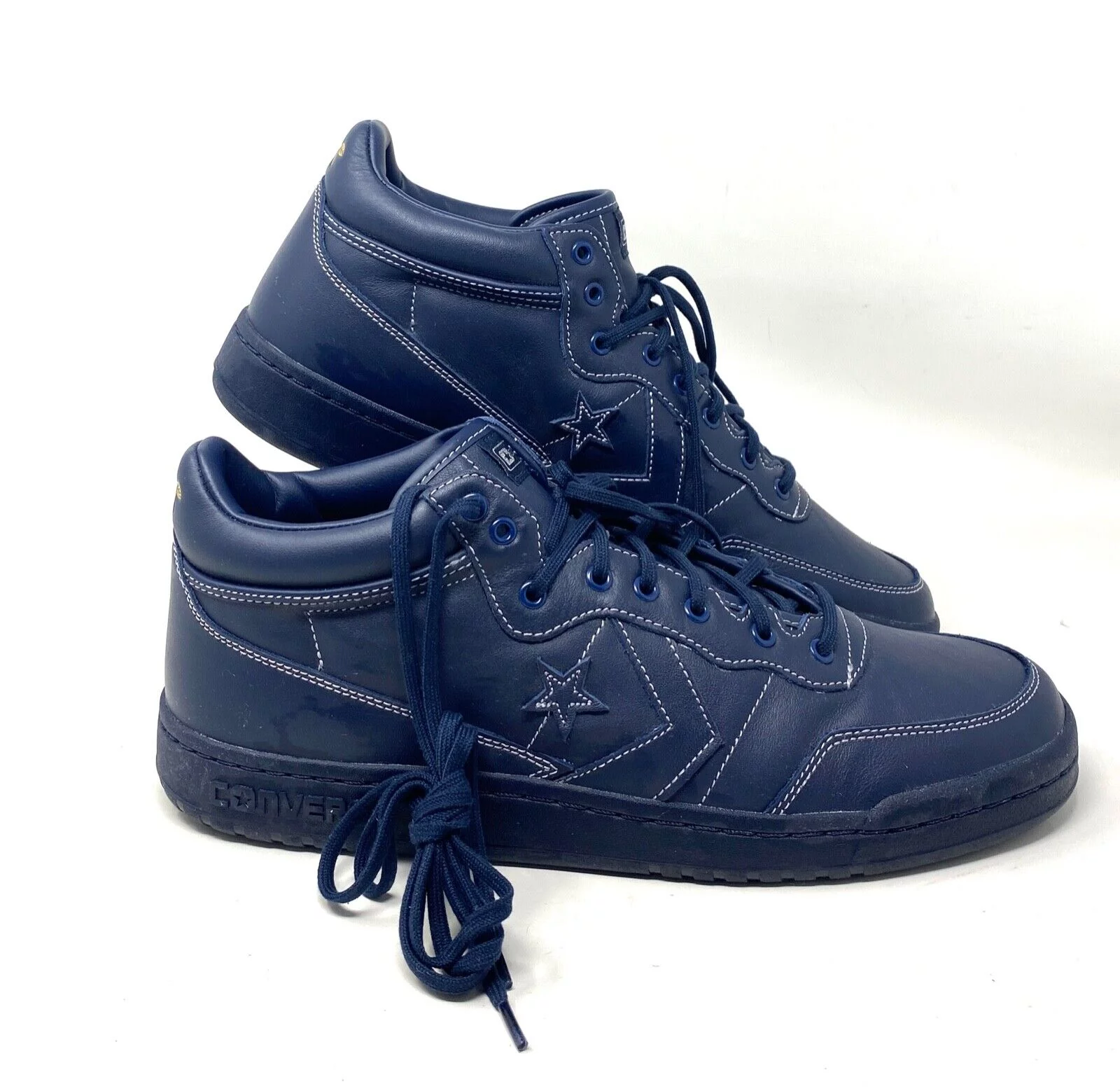 Converse Cons Sage Fastbreak Pro Mid Shoes Skate Leather Navy Casual A02016C - Curated Treasures Market