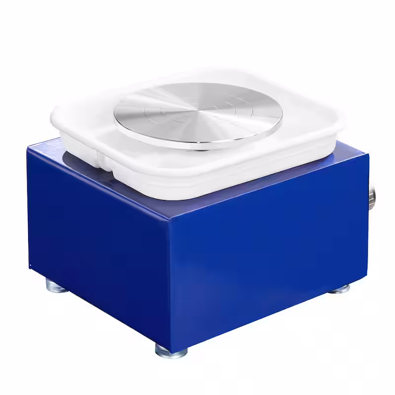 Mini Pottery Wheel 2-Turntables 2.6 in./3.9 in. Ceramic Work Clay Forming Machine 30-Watts 0-300 RPM Sculpting Tools