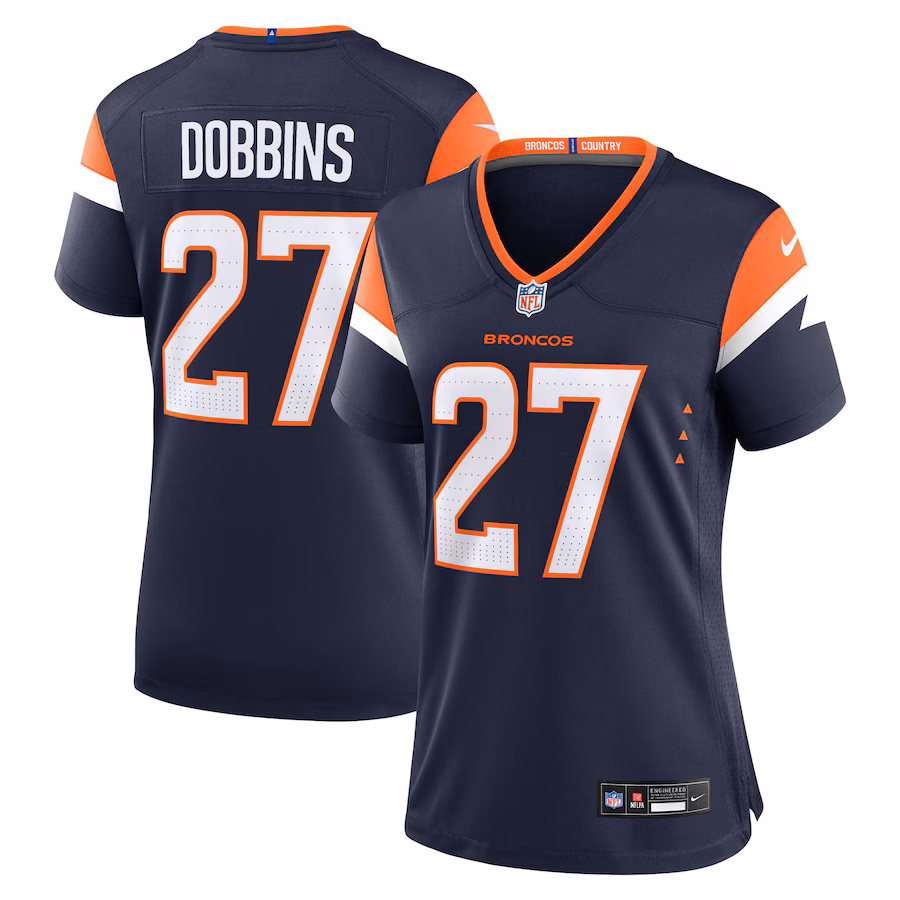 Women's Denver Broncos J.K. Dobbins Nike Navy Alternate Game Jersey
