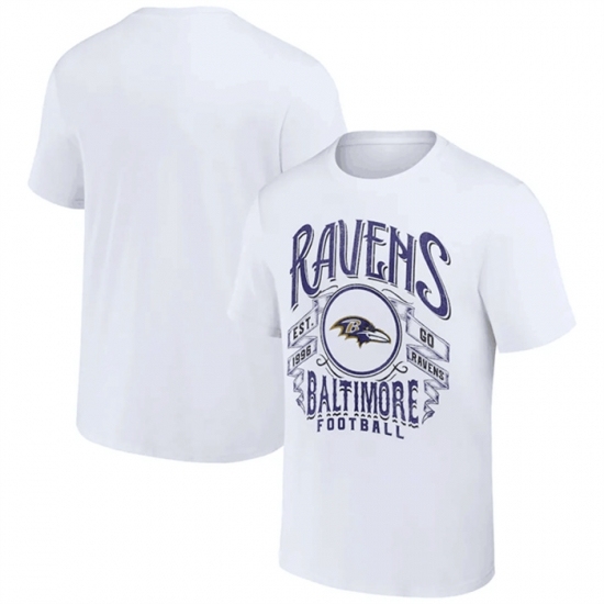 Men's Baltimore Ravens White X Darius Rucker Collection Vintage Football T Shirt