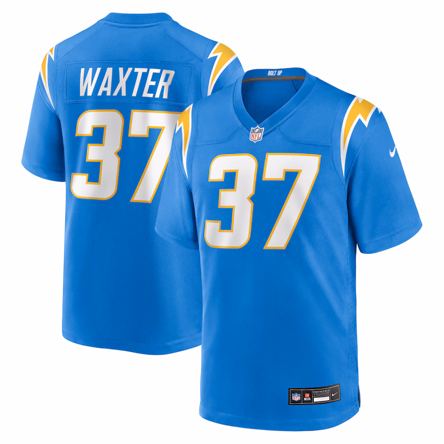 Men's Los Angeles Chargers Isas Waxter Nike Powder Blue Team Game Jersey