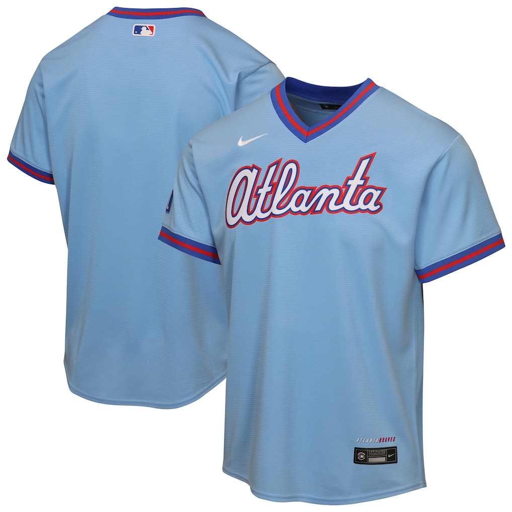 Youth Atlanta Braves Nike Powder Blue 2026 City Connect Stadium Jersey