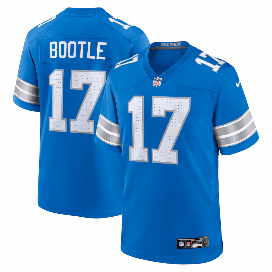 Men's Detroit Lions Dicaprio Bootle Nike Blue Team Game Jersey