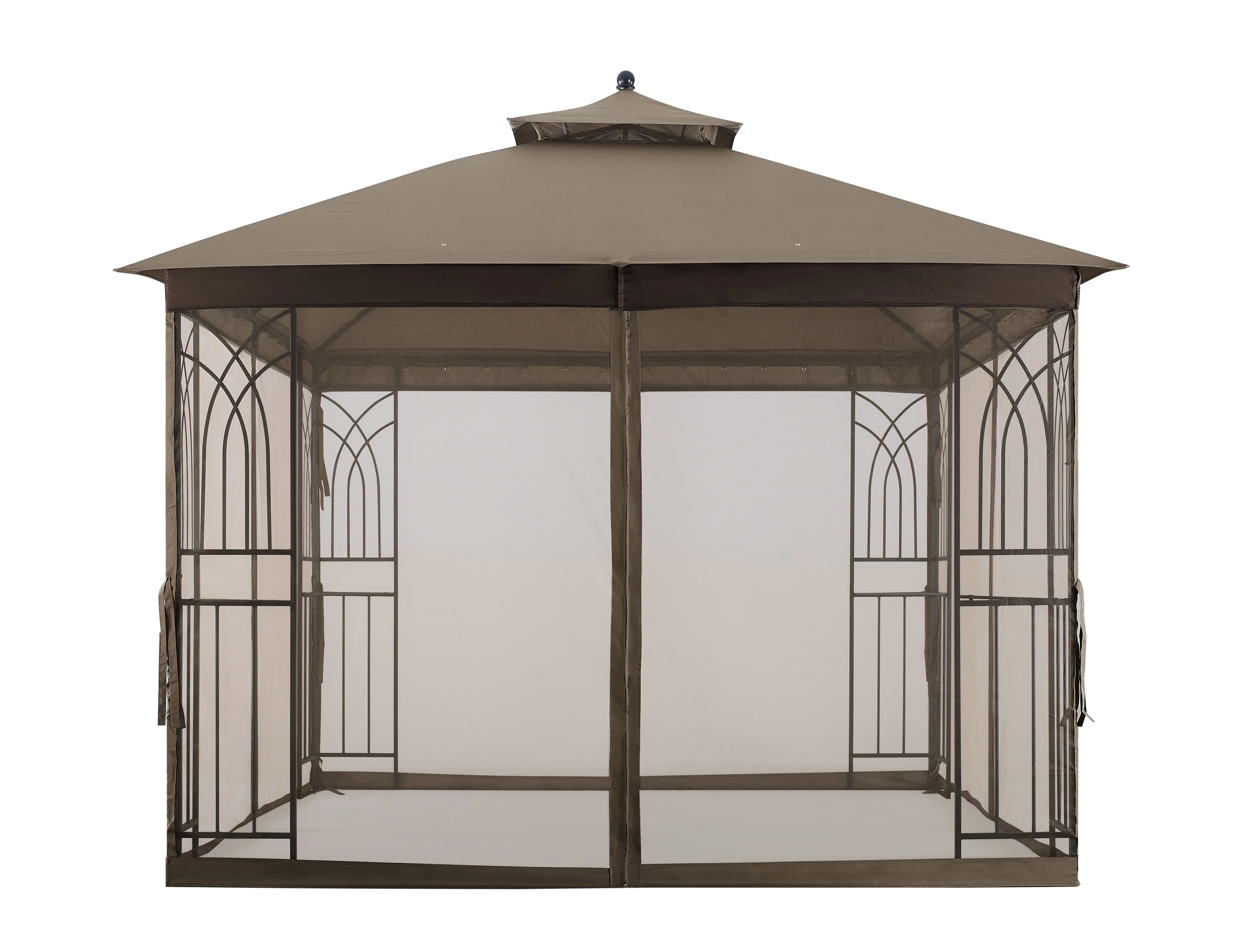 APEX GARDEN ​Harmony II 10' x 10' Gazebo with Mosquito Net and Corner Shelves