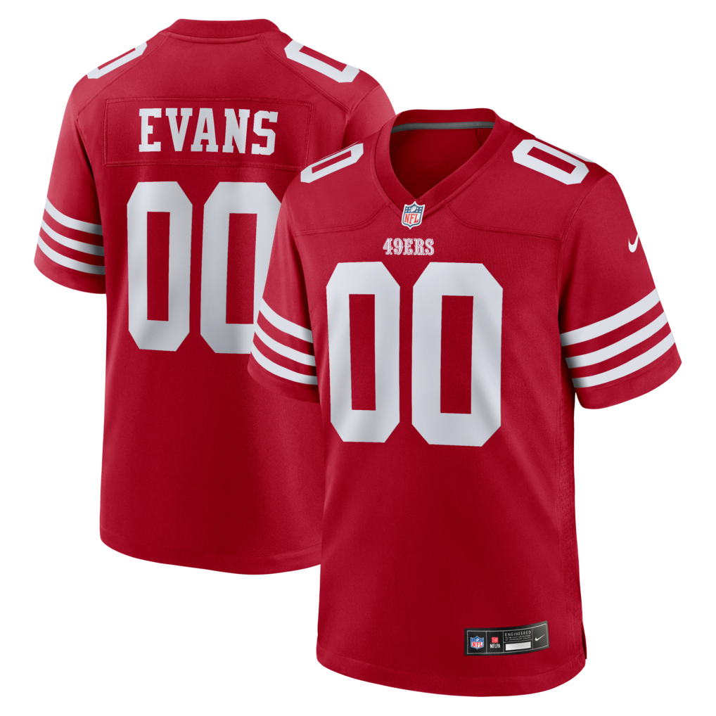 Men's San Francisco 49ers Mike Evans Nike Scarlet Game Jersey