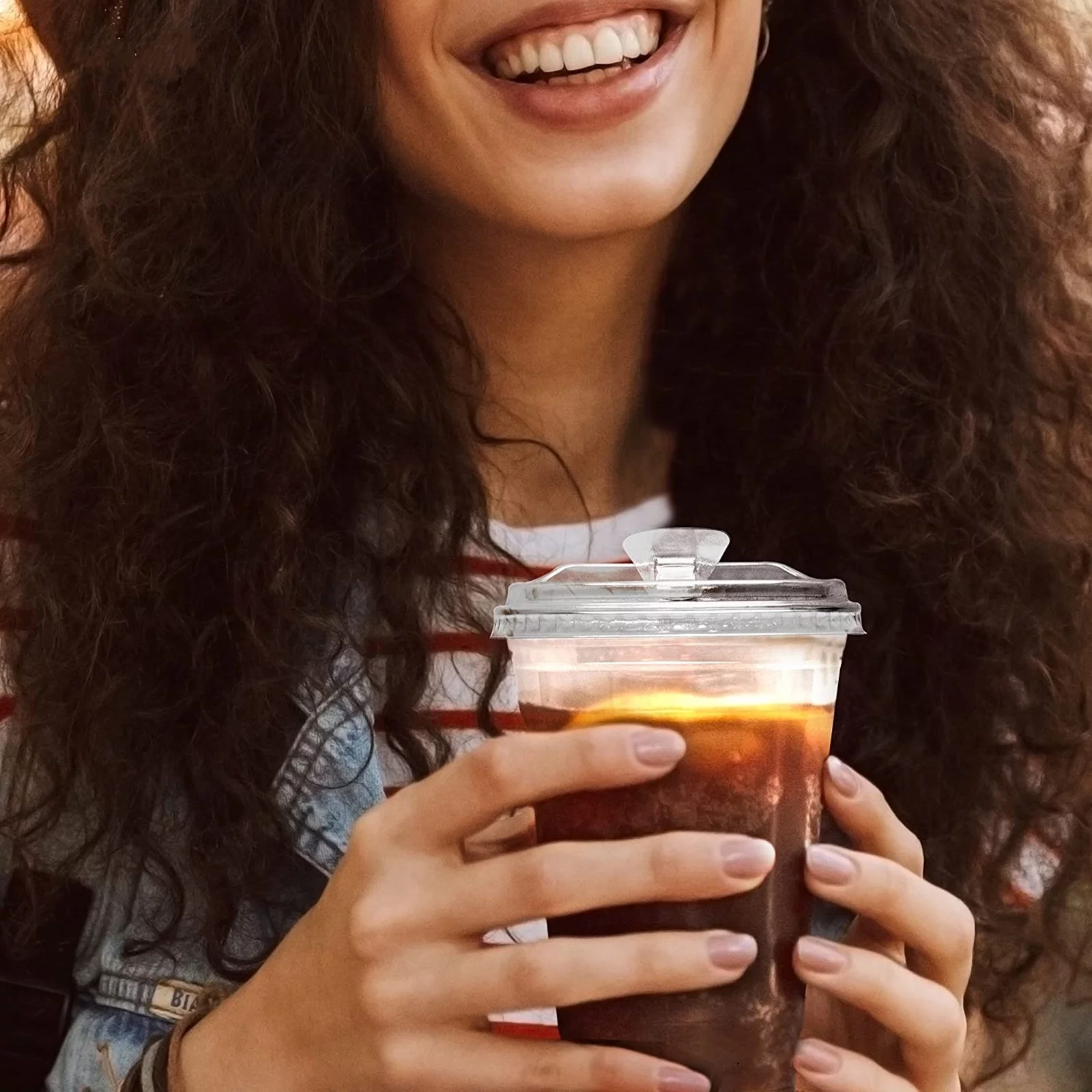 Tripumer [50-Pack]Capacity 20 oz Clear Plastic Cups with Lids BPA Free Disposable Cold Drink Cups Party Drink Cups for Iced Coffee Smoothies Soda Cocktails Juice Tea - Curated Treasures Market