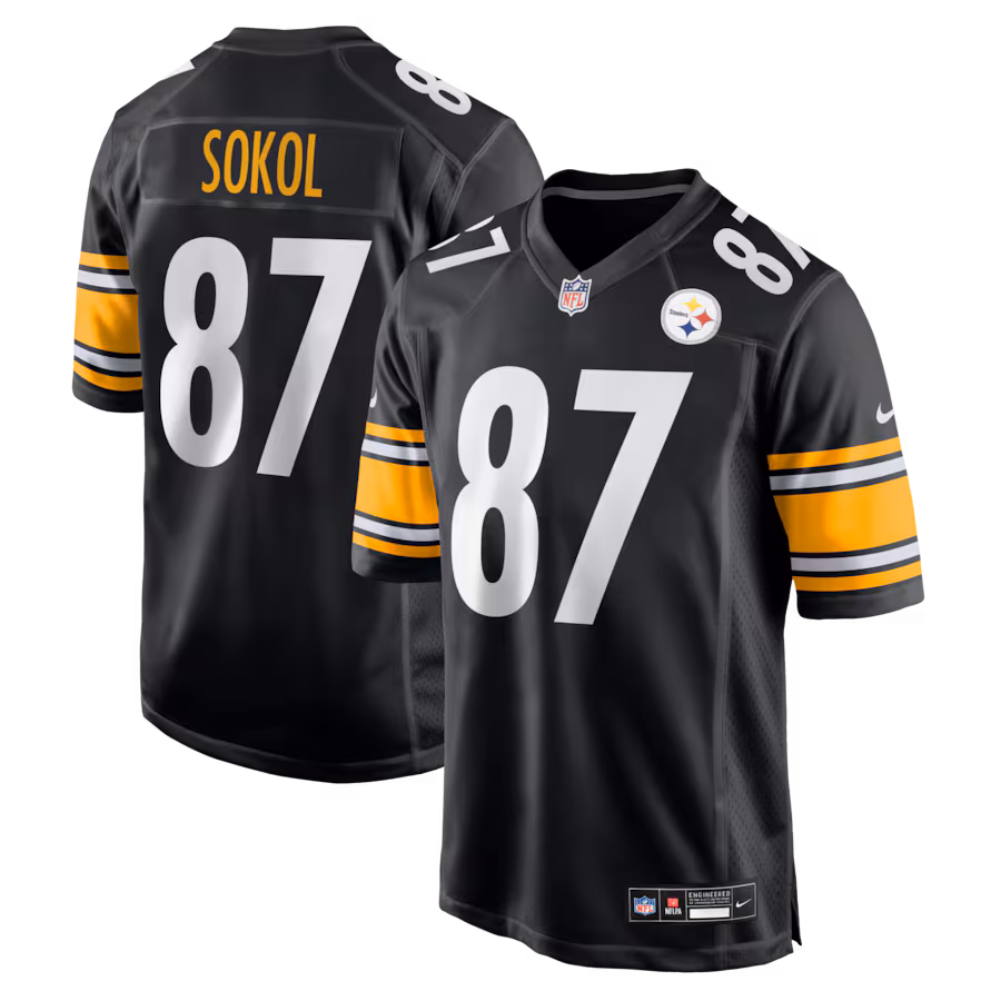 Men's Pittsburgh Steelers Matt Sokol Nike Black Team Game Jersey