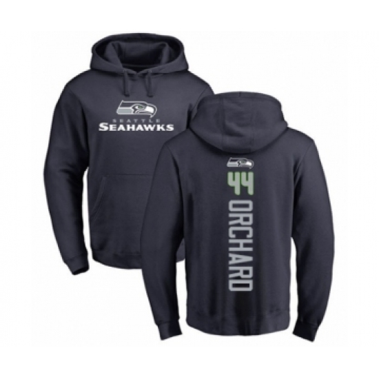 Football Seattle Seahawks #44 Nate Orchard Navy Blue Backer Pullover Hoodie