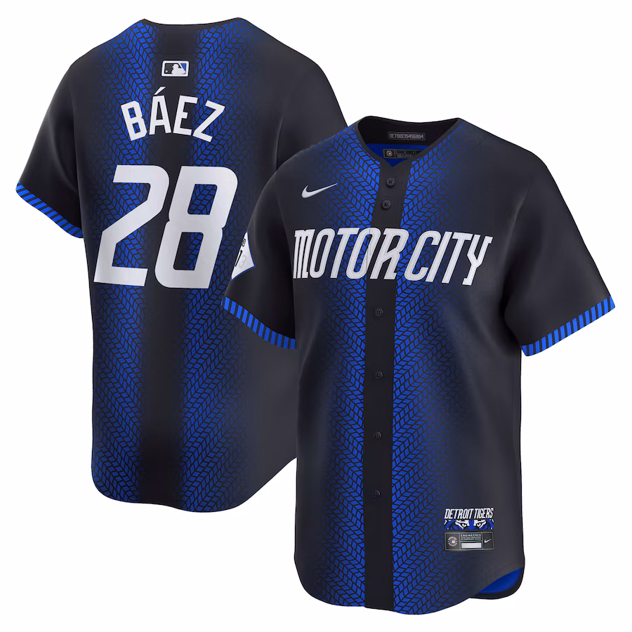 Men's Detroit Tigers Javier Báez Nike Navy City Connect Limited Player Jersey