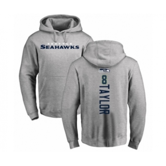 Football Seattle Seahawks #8 Jamar Taylor Ash Backer Pullover Hoodie