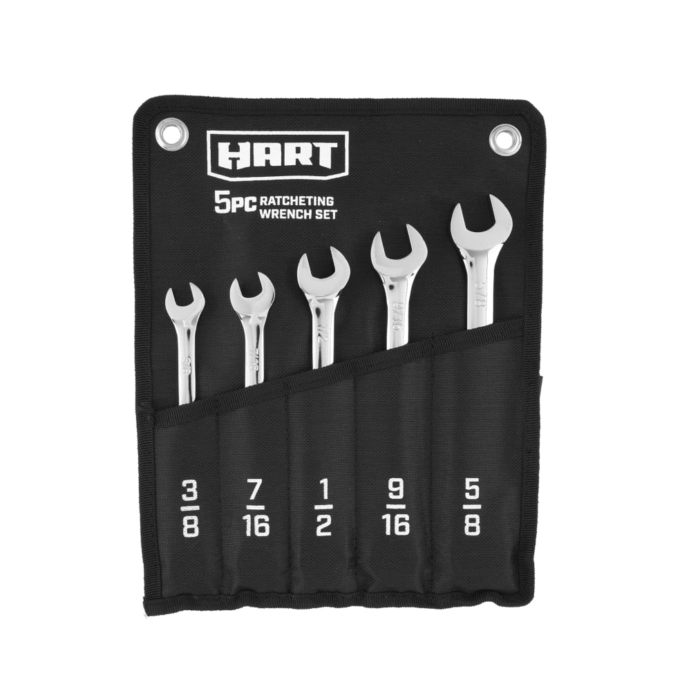 Hart 5pc Ratcheting Wrench Set SAE