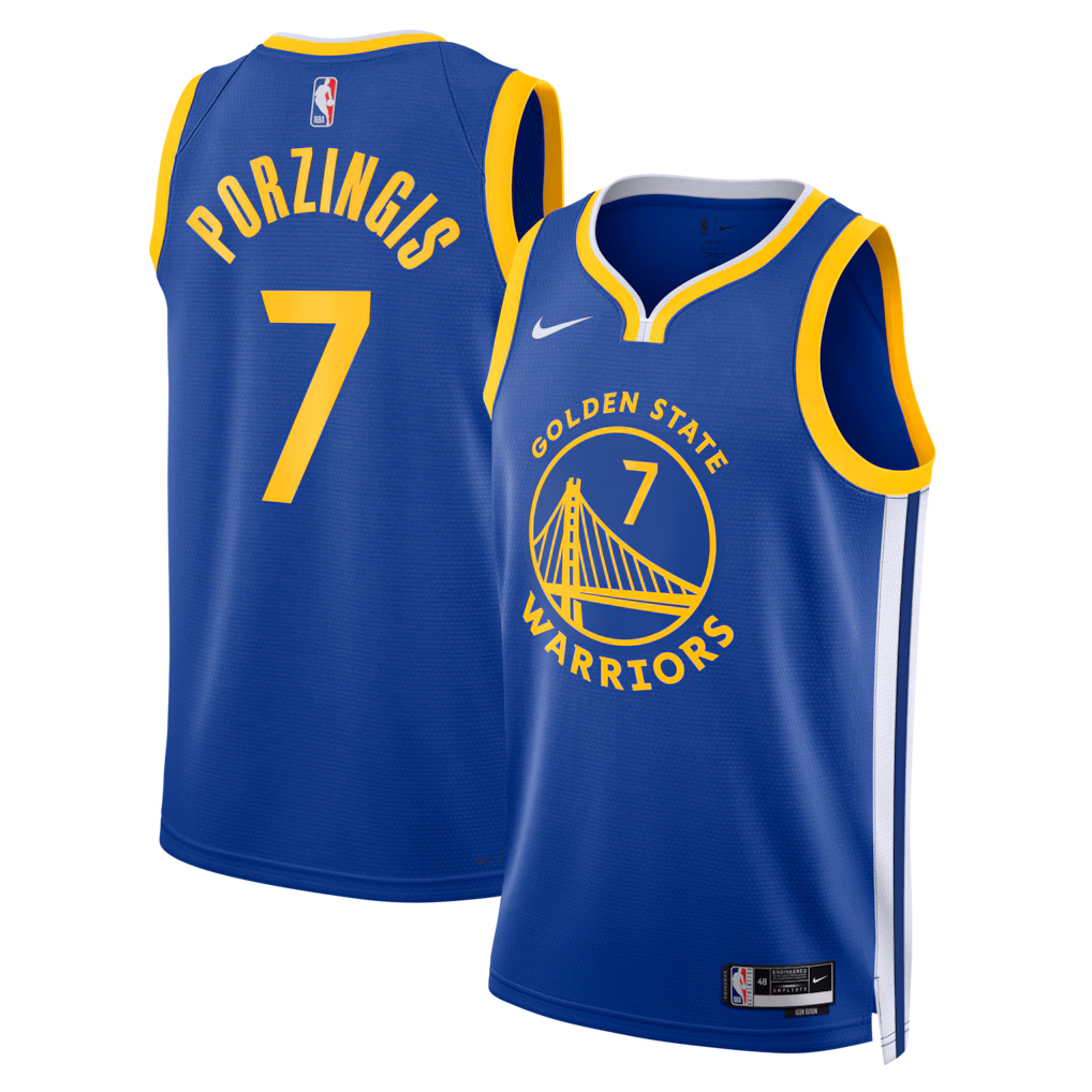 Unisex Golden State Warriors Kristaps Porziņģis Nike Royal Swingman Jersey - Icon Edition