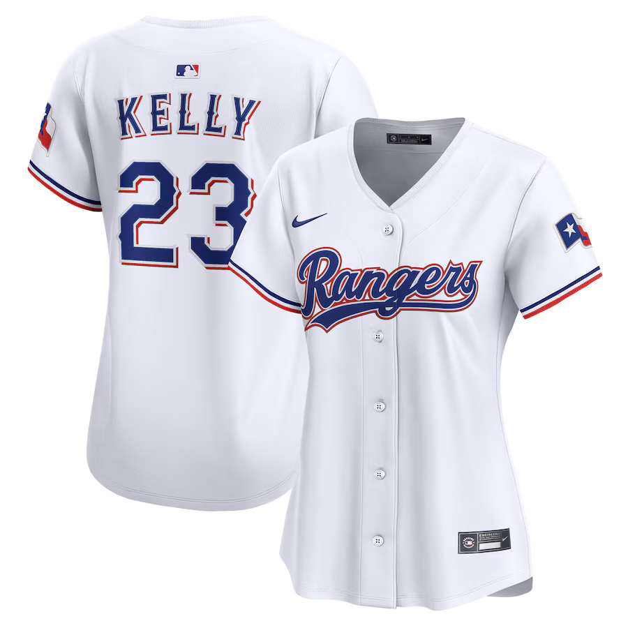 Women's Texas Rangers Merrill Kelly Nike White Home Limited Player Jersey