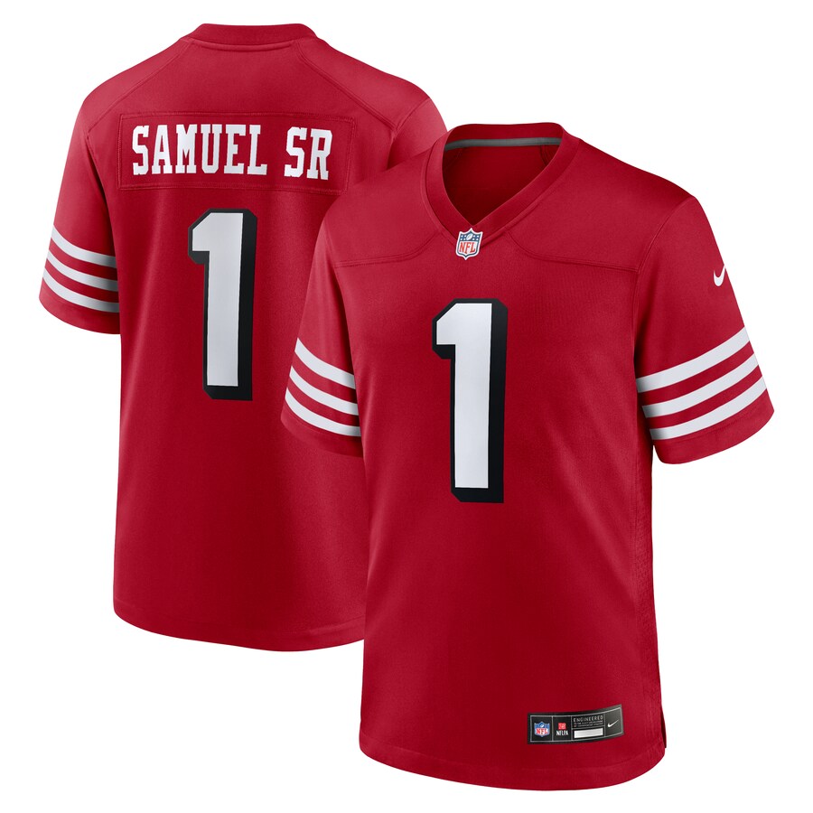 Men's San Francisco 49ers Deebo Samuel Sr Nike  Scarlet Alternate Vapor F.U.S.E. Stitched Limited Jersey