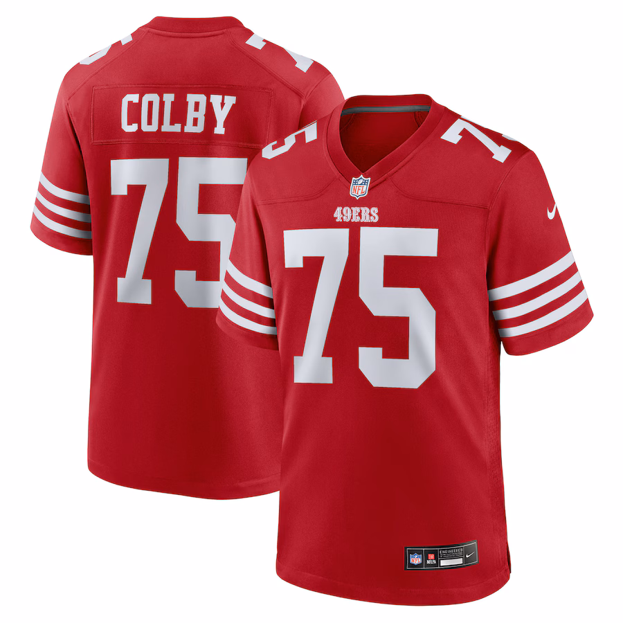 Men's San Francisco 49ers Connor Colby Nike Scarlet Team Game Jersey