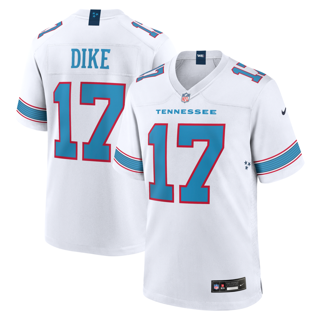 Men's Tennessee Titans Chimere Dike Nike White Game Jersey