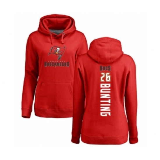 Football Women's Tampa Bay Buccaneers #26 Sean Bunting Red Backer Pullover Hoodie